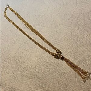 NWT Joyus gold tassel necklace.